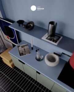 Imagem criada pela Lev Design, através do renderizador em tempo real Enscape