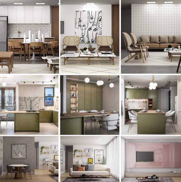 Acima, 3Ds desenvolvidos por Giovana Delfino, através da plataforma +Lev